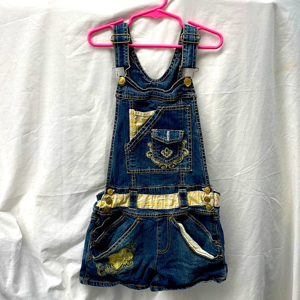Babydoll denim jeans romper girl sz 10/12